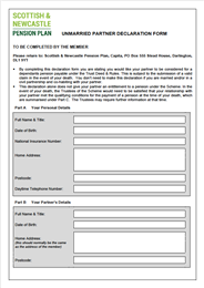 Unmarried partner declaration form